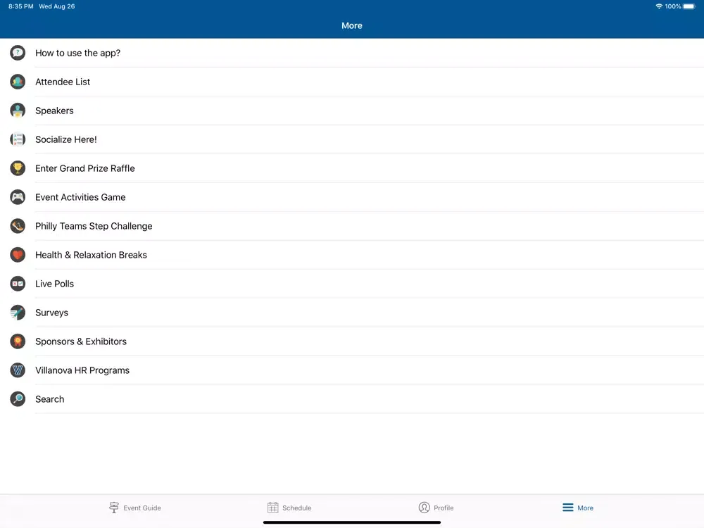 Capturas de tela do SEPA SHRM Events iPad 