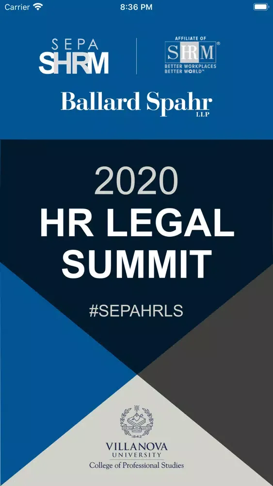 Capturas de tela do SEPA SHRM Events