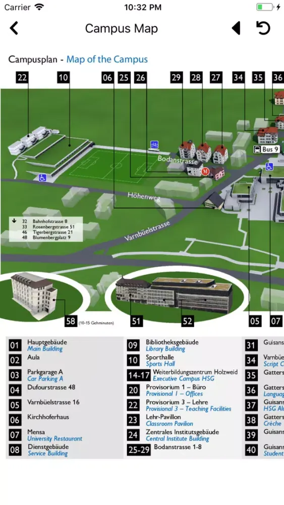 Sharing CampusApp - St. Gallen Screenshots