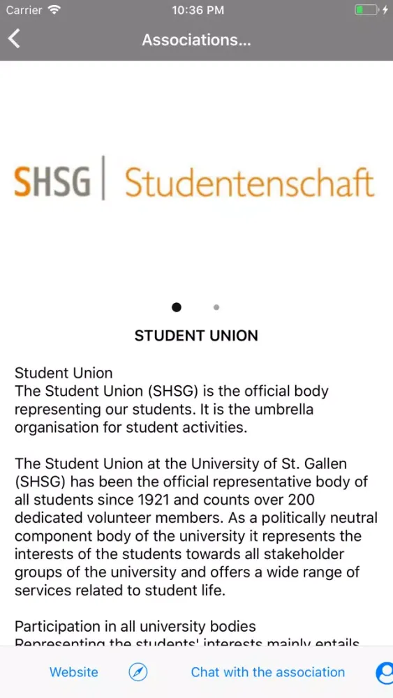 Sharing CampusApp - St. Gallen Screenshots