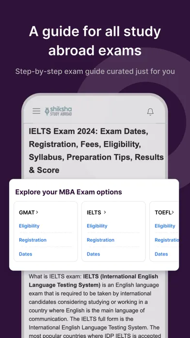 Capturas de pantalla de Shiksha Study Abroad