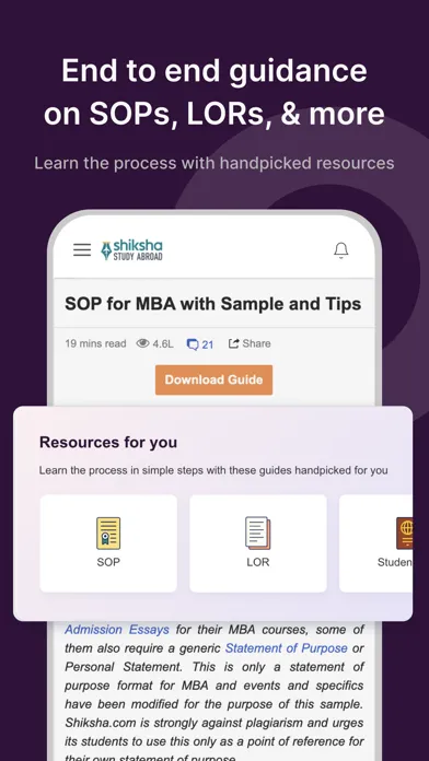 Capturas de pantalla de Shiksha Study Abroad
