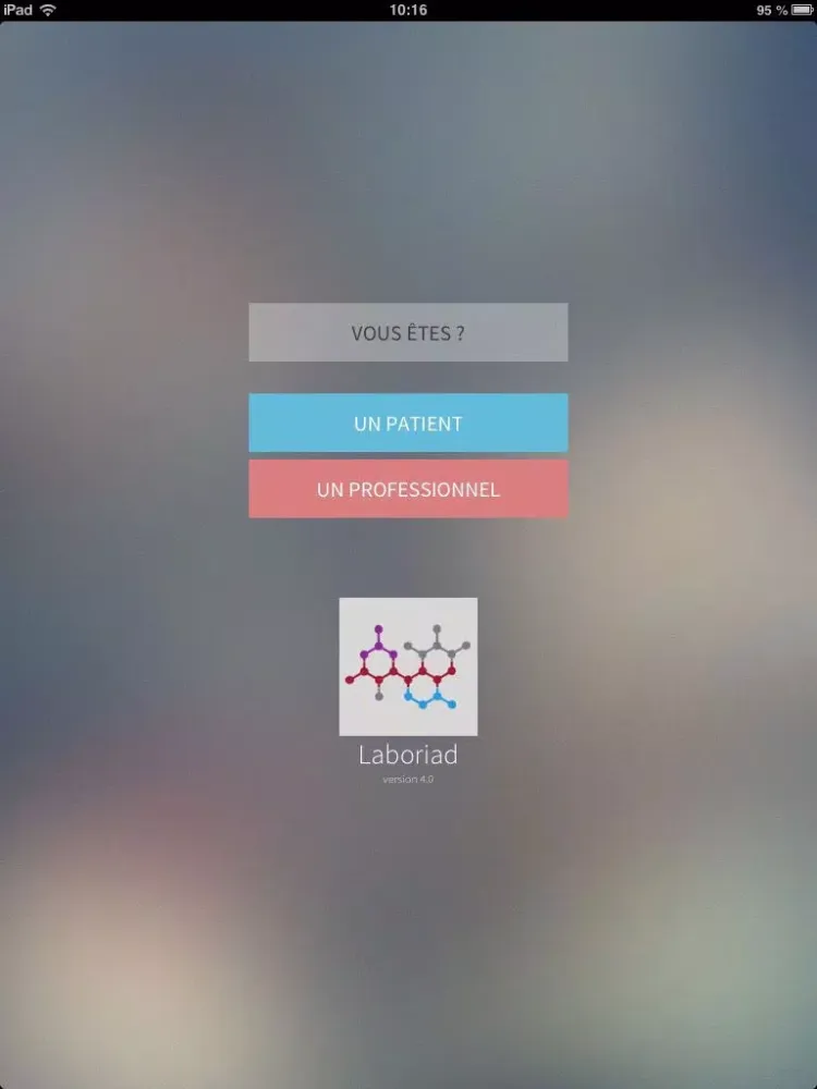Ảnh chụp màn hình của Laboriad iPad 