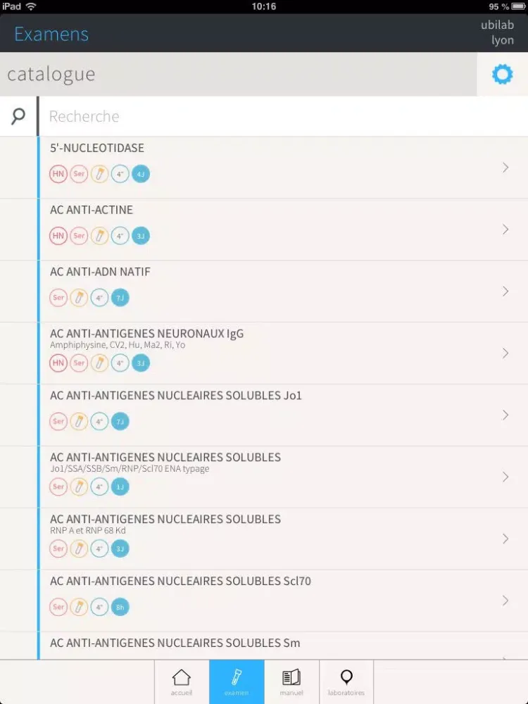 Ảnh chụp màn hình của Laboriad iPad 