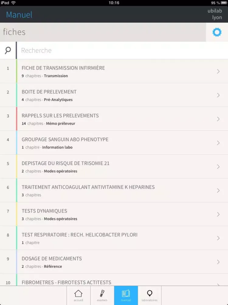 Ảnh chụp màn hình của Laboriad iPad 