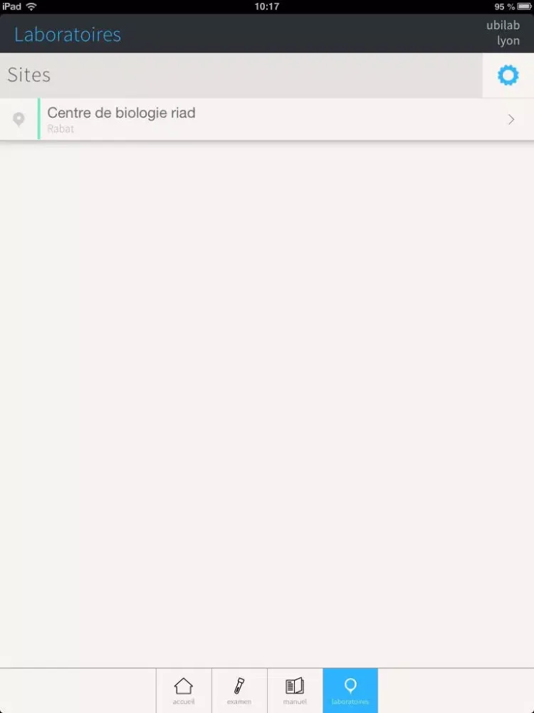 Ảnh chụp màn hình của Laboriad iPad 