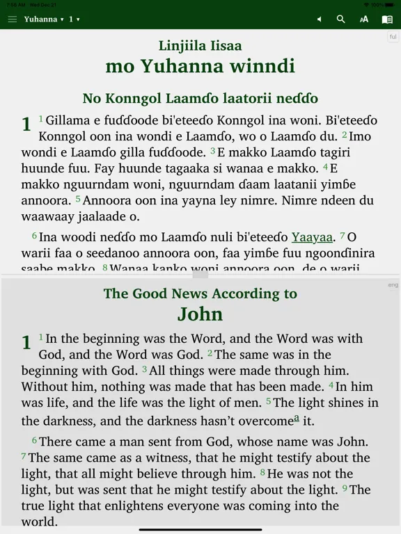 Capturas de pantalla de Fulfulde Dewtere iPad 