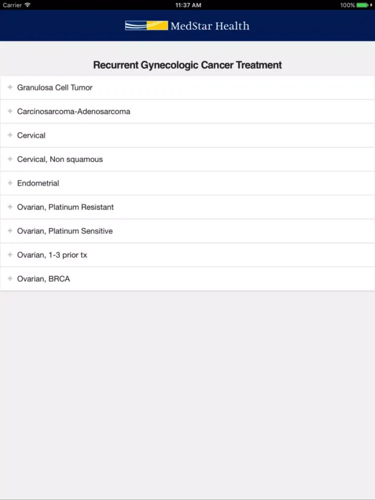 Скриншоты Recurrent Gynecologic Cancer Treatment iPad 