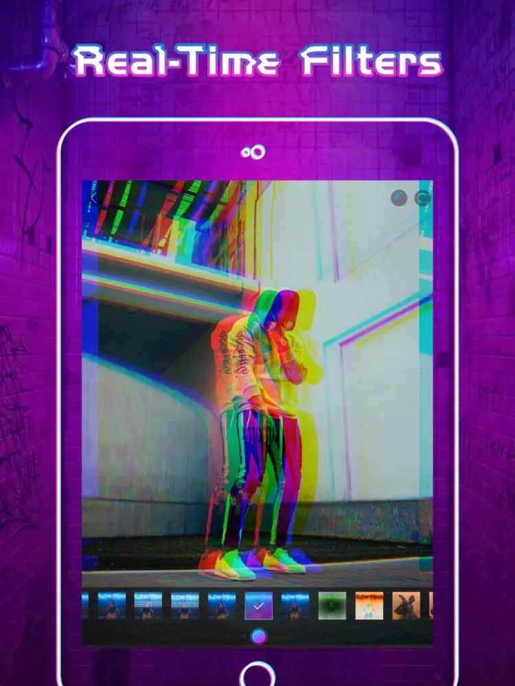 Captures d'écran de Glitchy - glitch & VHS rad cam iPad 
