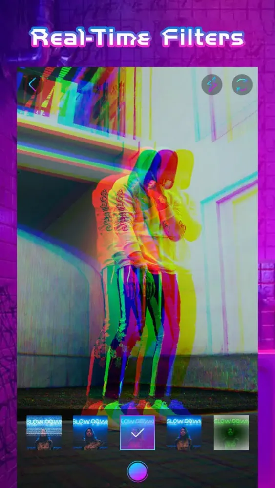 Captures d'écran de Glitchy - glitch & VHS rad cam