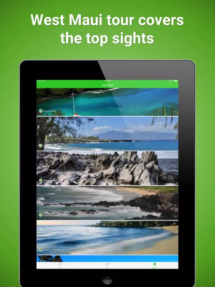 Capturas de pantalla de West Maui SmartGuide iPad 
