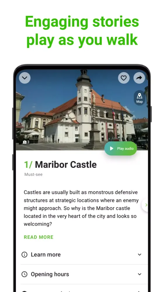 Tangkapan layar Maribor Tour Guide:SmartGuide