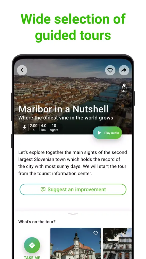 Tangkapan layar Maribor Tour Guide:SmartGuide
