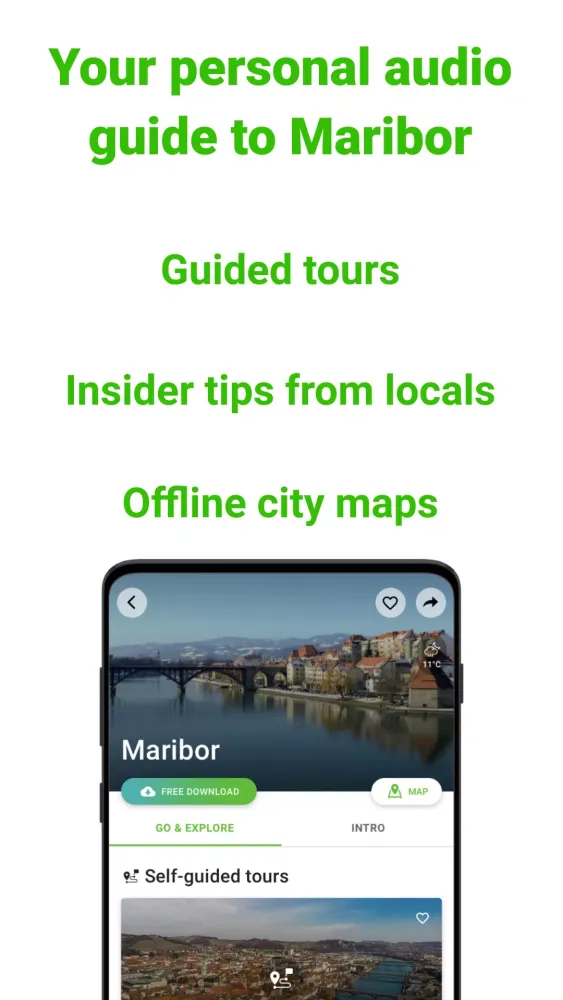Tangkapan layar Maribor Tour Guide:SmartGuide