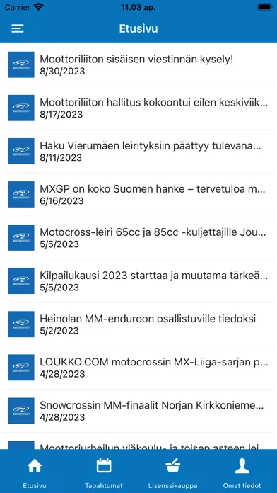 MOTTI Suomen Moottoriliitto ry Ekran Görüntüleri