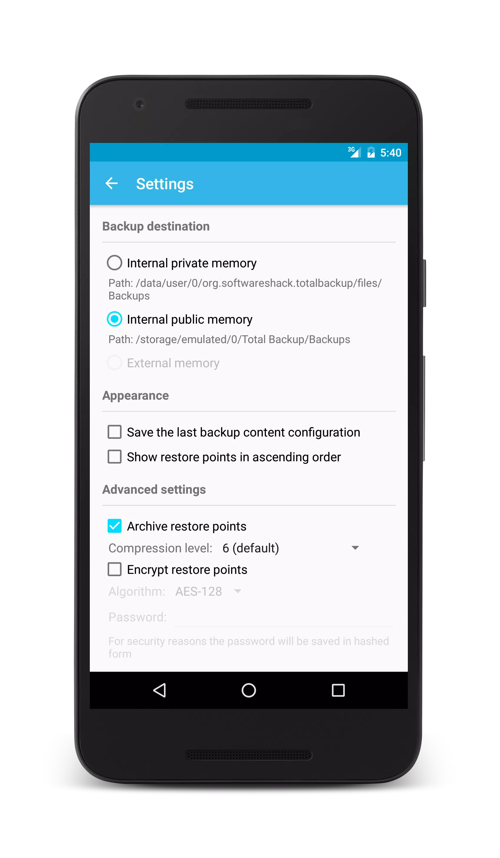 Total Backup Screenshots5