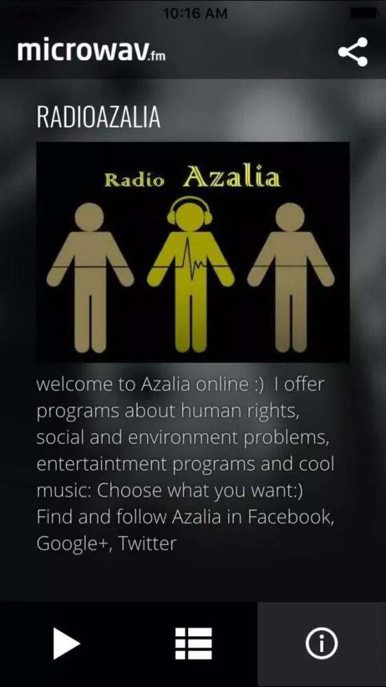 Capturas de tela do Radio Azalia