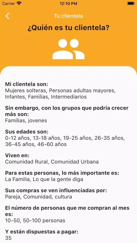 Zrzuty ekranu Mi Modelo de Negocio