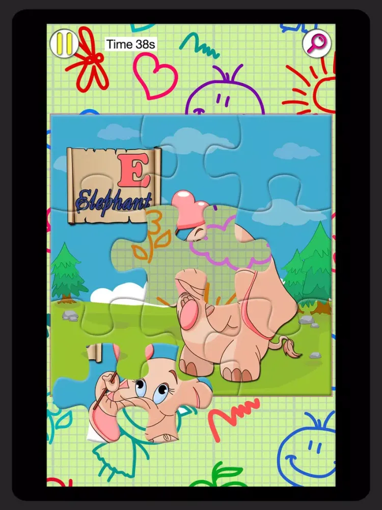 Tangkapan layar Alphabet with Animals: Jigsaw Puzzles iPad 