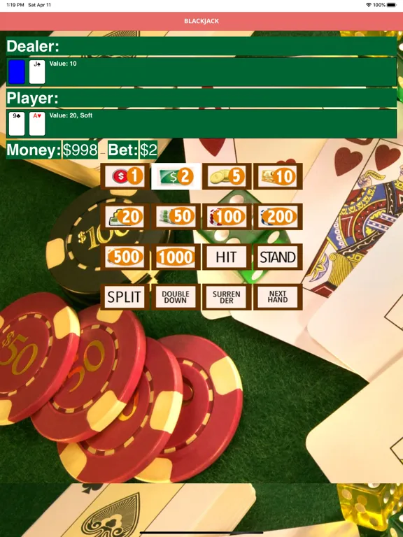 Screenshot di BlackJackX Casino game iPad 