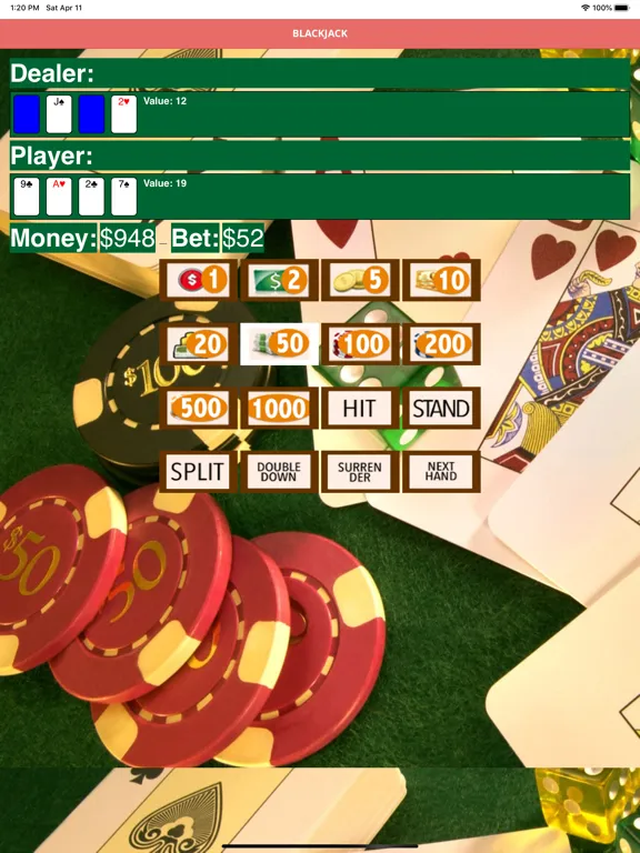 Screenshot di BlackJackX Casino game iPad 