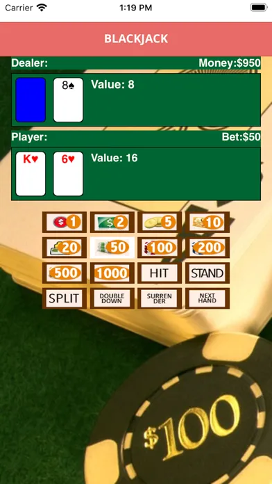 Screenshot di BlackJackX Casino game