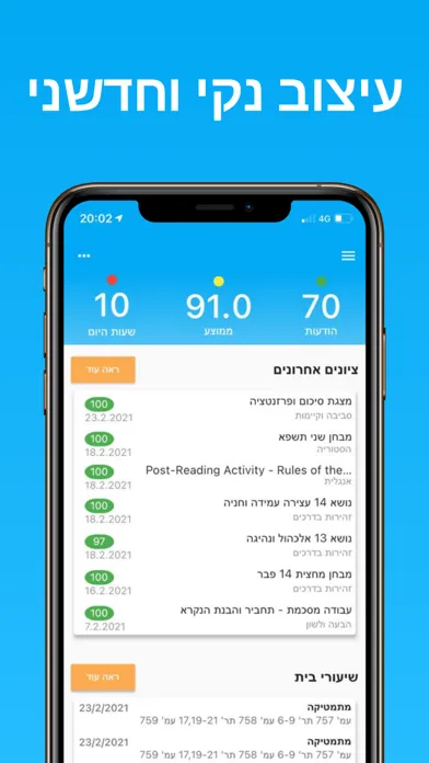 Grader for Mashov سکرین شاٹس