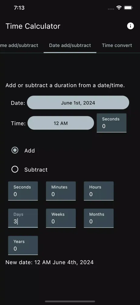 Time Calculator स्क्रीनशॉट