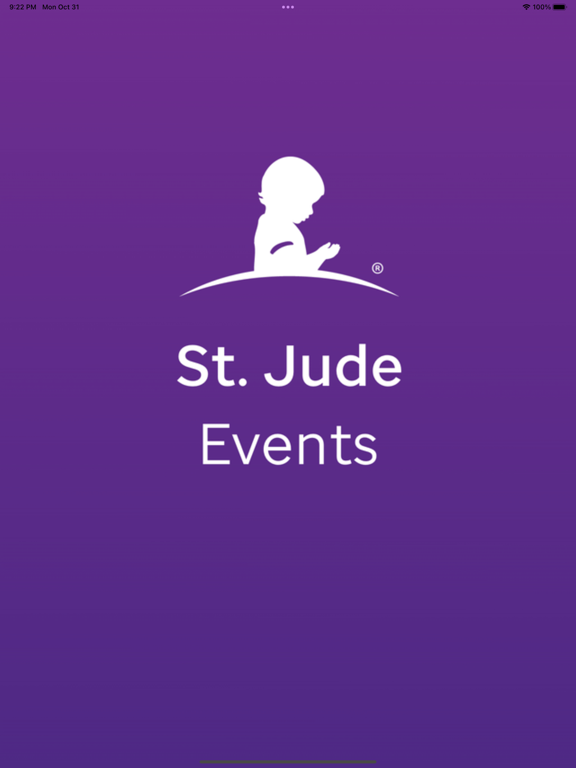 Tangkapan skrin St. Jude Events iPad 
