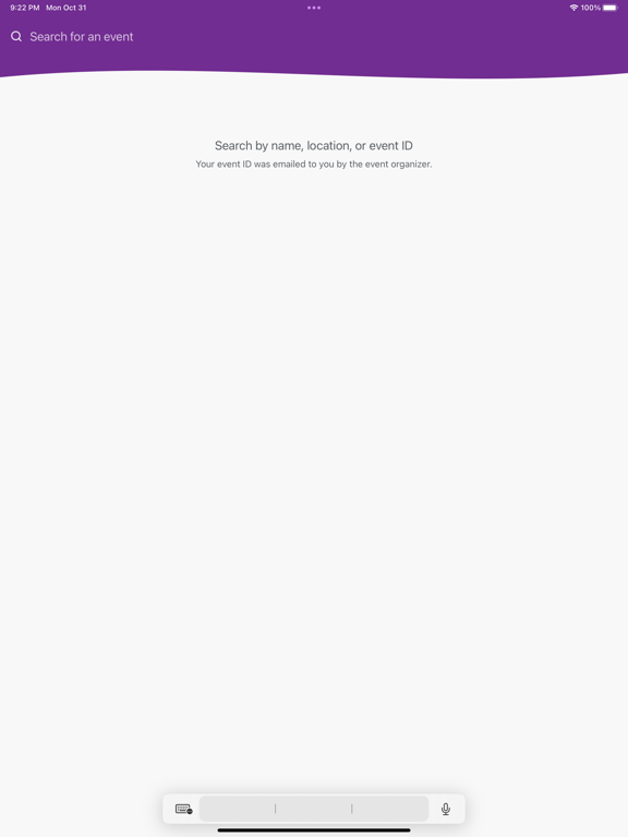 Tangkapan skrin St. Jude Events iPad 