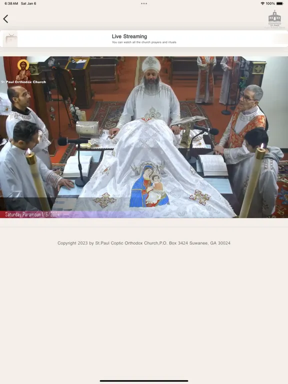 St Paul Coptic Orthodox Church iPad  スクリーンショット
