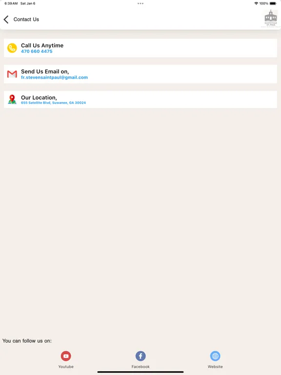 St Paul Coptic Orthodox Church iPad  スクリーンショット