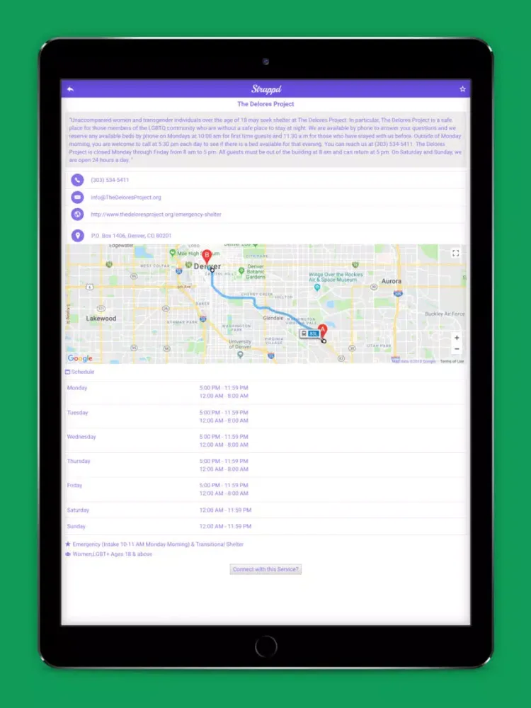 Homeless Resources - Strappd iPad 应用截图