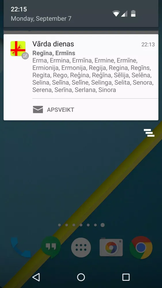 Capturas de pantalla de Vārda Dienas