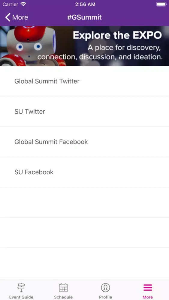 ภาพหน้าจอของ Singularity University Summits