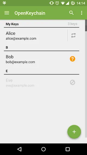 Capturas de pantalla de OpenKeychain: Easy PGP