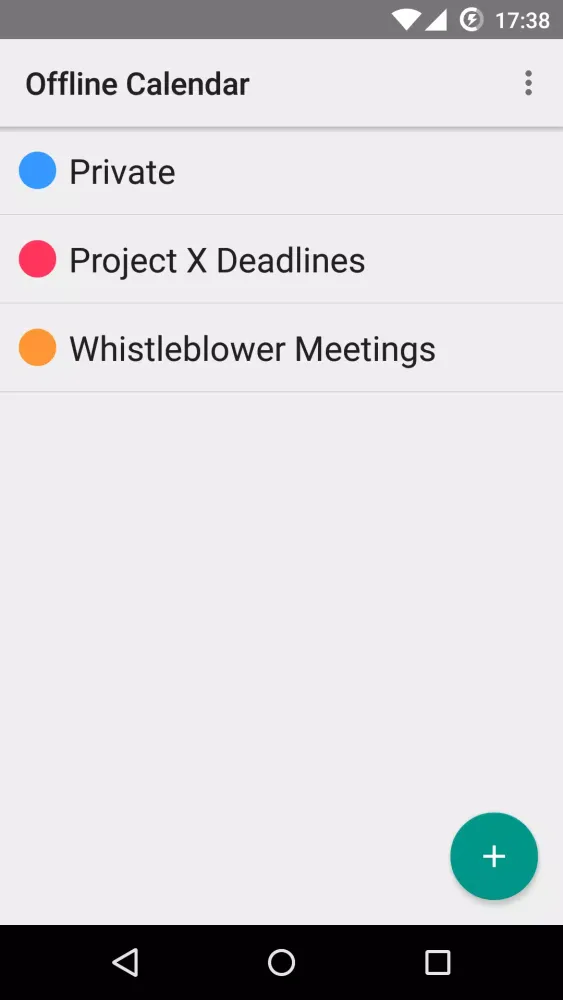 Offline Calendar Screenshots