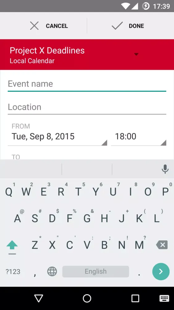 Offline Calendar Screenshots
