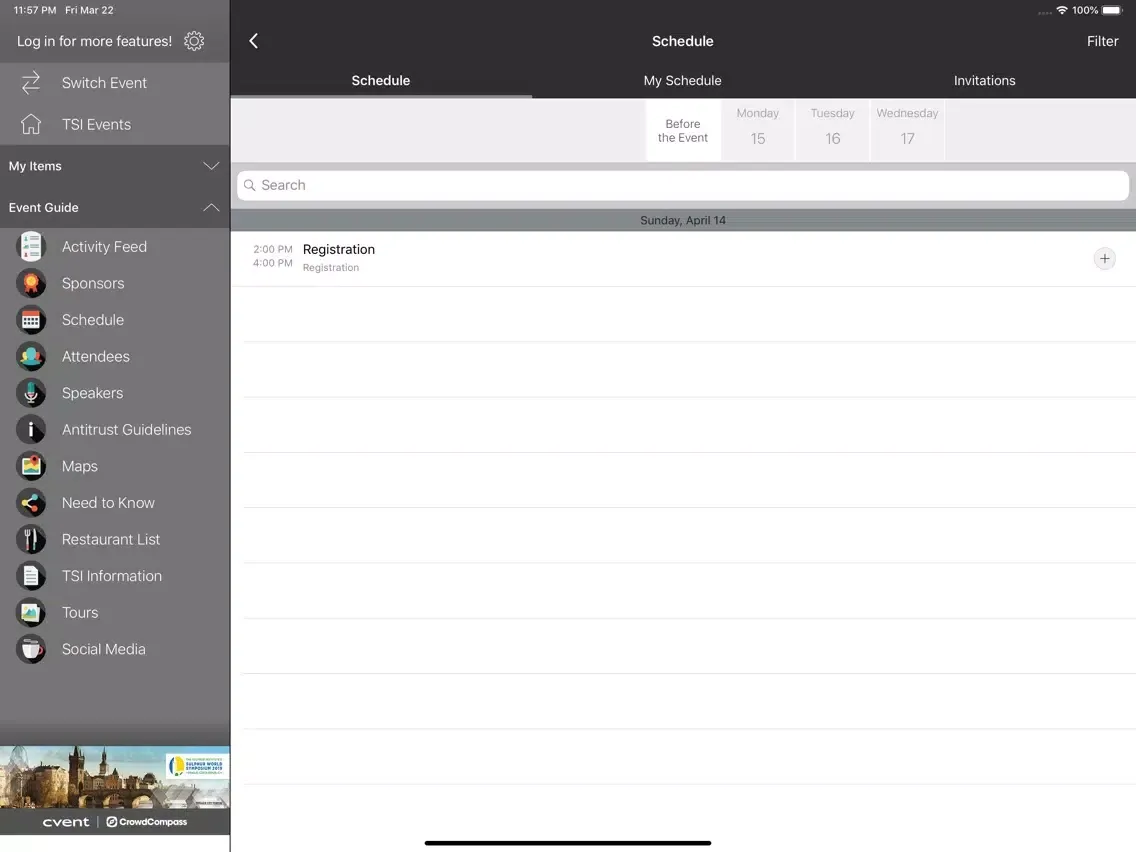 TSI Meetings iPad  スクリーンショット