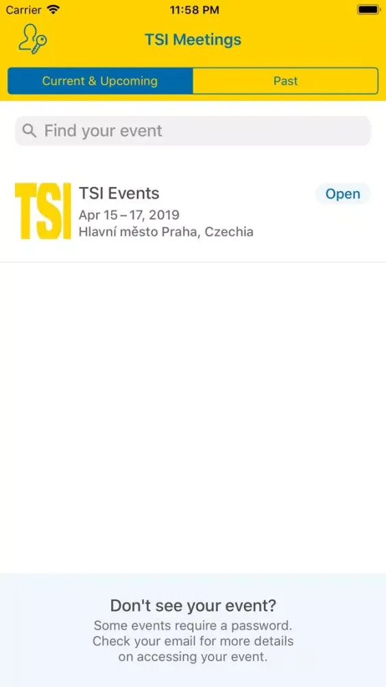 TSI Meetings スクリーンショット
