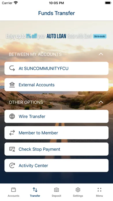 Sun Community FCU Mobile App স্ক্রিনশট