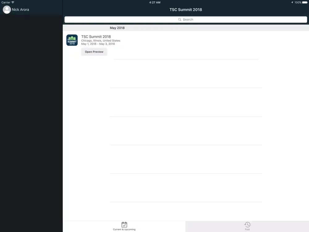Tangkapan layar TSC Summit 2018 iPad 