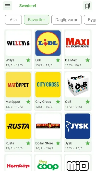 Sweden4 veckans erbjudanden Screenshots