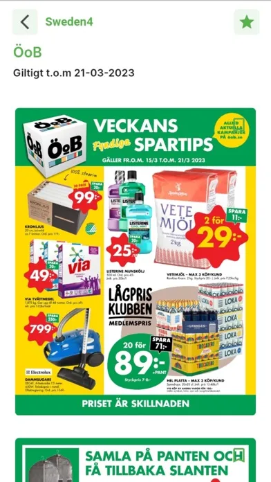 Sweden4 veckans erbjudanden Screenshots