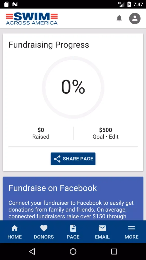 Скриншоты Swim Across America Fundraisin