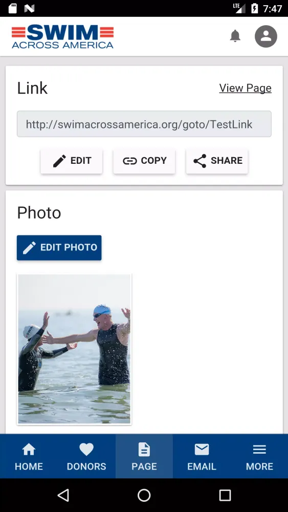 Скриншоты Swim Across America Fundraisin