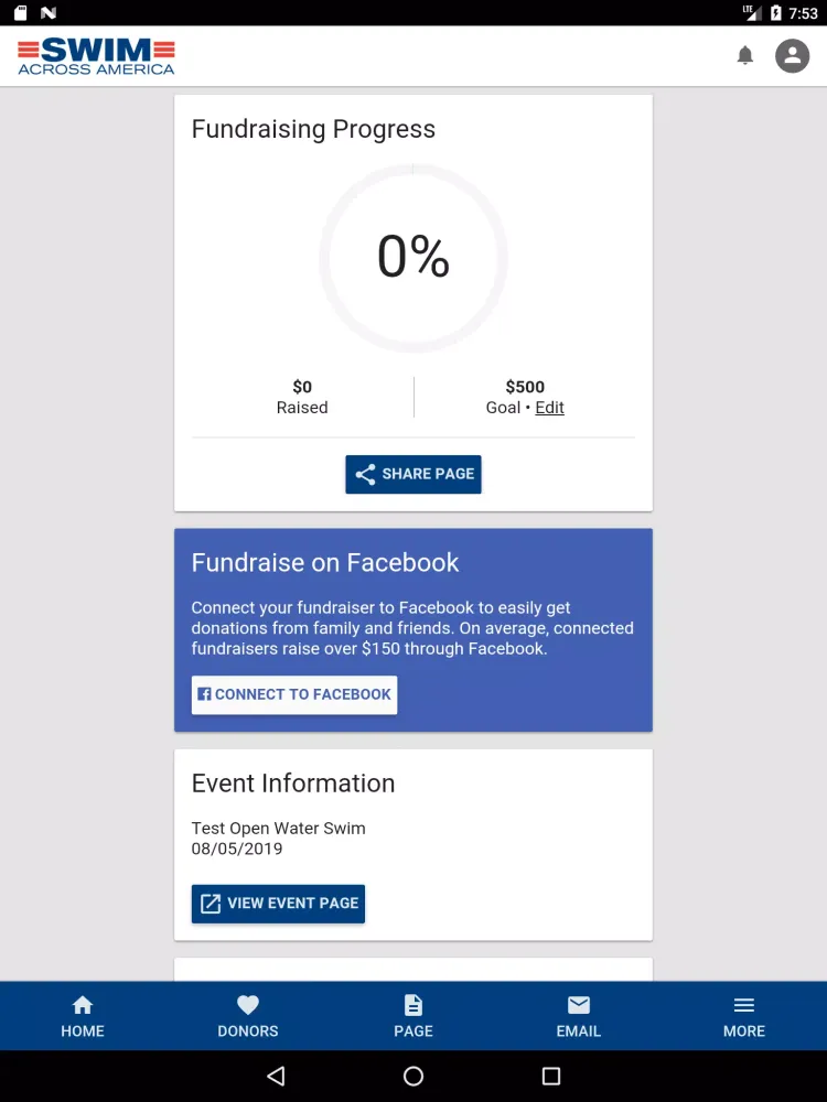 Скриншоты Swim Across America Fundraisin