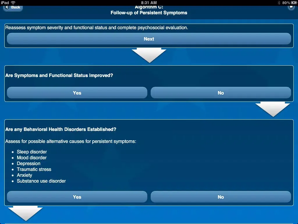 Скриншоты mTBI Pocket Guide iPad 