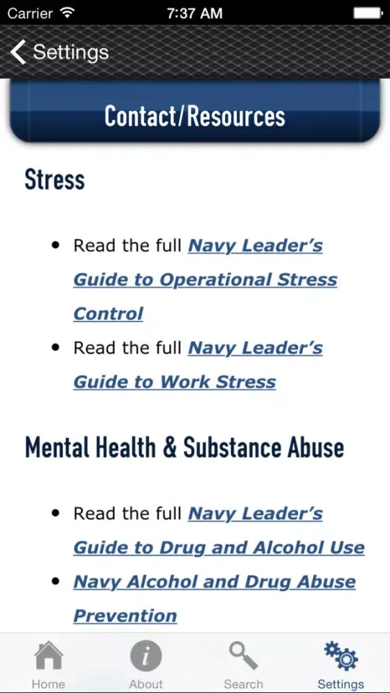 Capturas de tela do Navy Leader's Guide