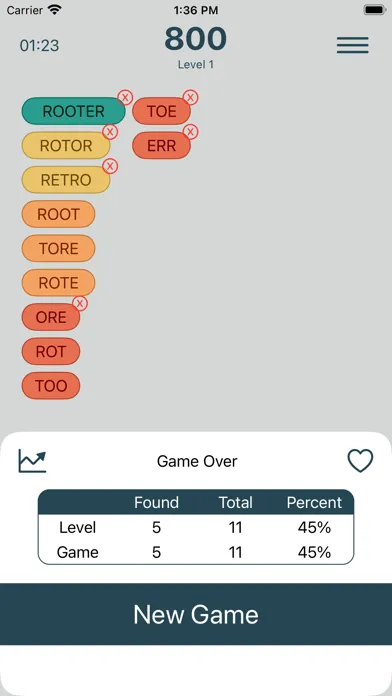 Ảnh chụp màn hình của Shuffler - A Word Find Game